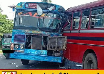 மட்டக்களப்பில் இரு பேருந்துகள் நேருக்கு நேர் மோதி விபத்து!