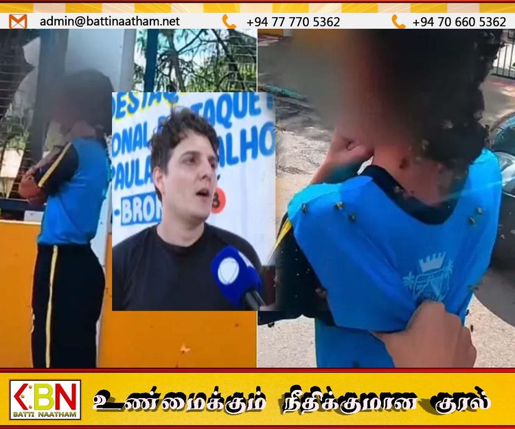 பிரேசிலில் பாடசாலை ஒன்றின் அருகே தேனீக் கூட்டத்தால் தாக்கப்பட்ட சிறுமி!; பதைபதைக்கும் காணொளி