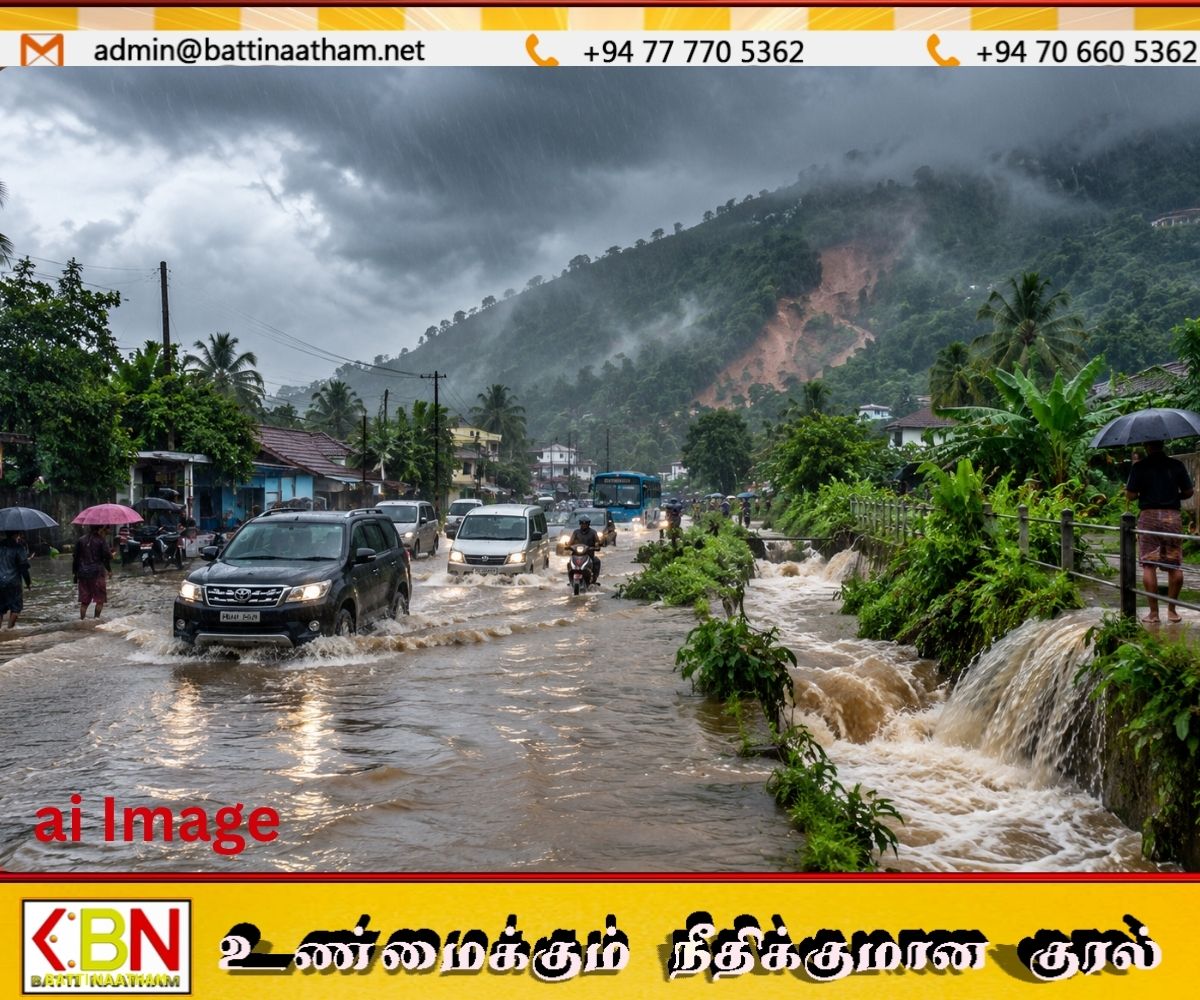 அடுத்த 10 நாட்களில் இலங்கையில் பரவலான மழை; வெள்ளம், மண்சரிவு குறித்து எச்சரிக்கை!
