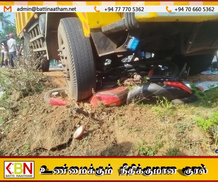 டிப்பர் மோதியதில் இளைஞனின் கை முழங்கைக்கு கீழ் சிதைவு; கிளிநொச்சியில் பரபரப்பு!