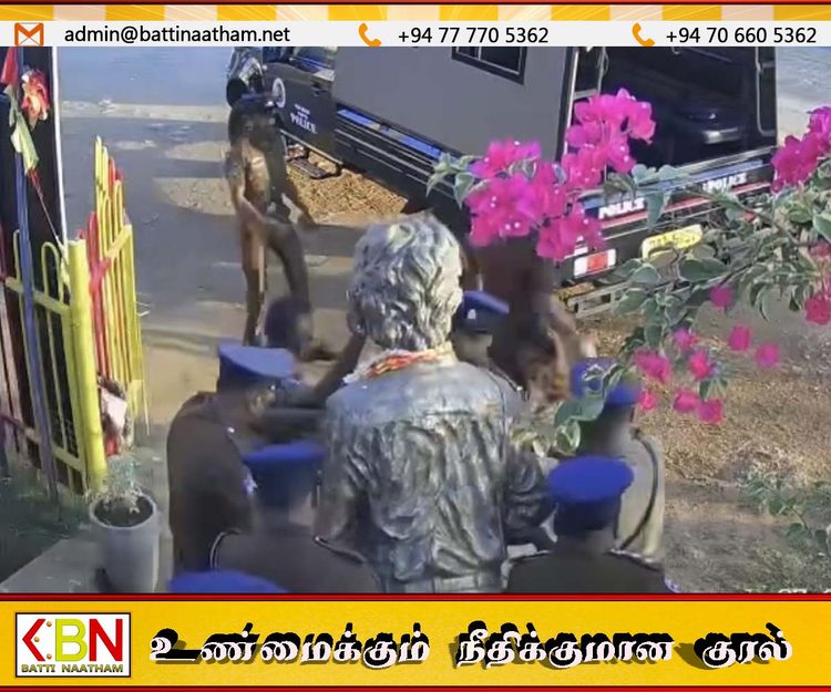 யாழில் தியாக தீபம் திலீபனின் உருவச்சிலையை அகற்றிய பொலிஸார்