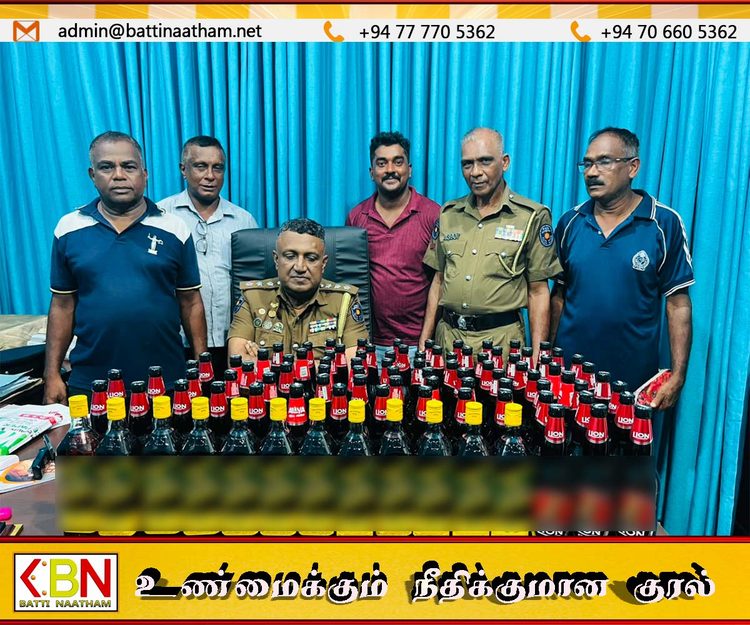 ஒரு இலட்சம் ரூபாய்க்கும் அதிக பெறுமதியான மதுபான போத்தல்கள் மீட்பு!