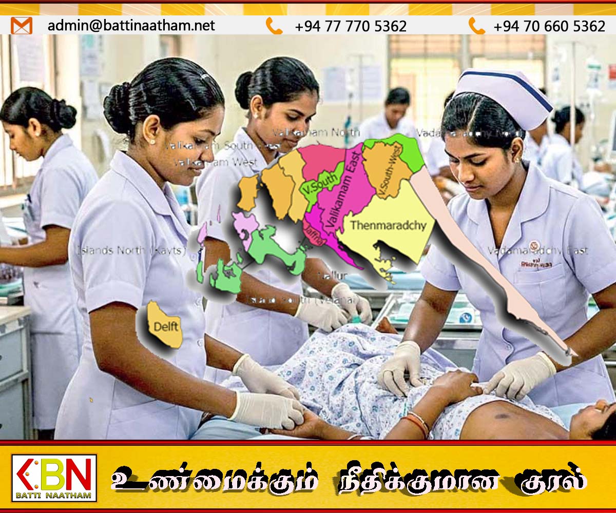 யாழ்ப்பாணத்தின் 32 வைத்தியசாலைகளிலும் தாதியர் பற்றாக்குறை; நோயாளர்கள் பாதிப்பு!