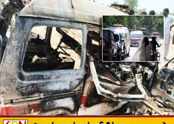 பாகிஸ்தானில் நோயாளர் காவு வண்டியில் கோர விபத்து; 10 பேர் பலி