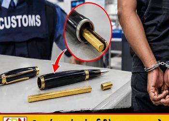 பேனாவுக்குள் தங்கம் வைத்து கடத்த முயன்றவர் கைது!