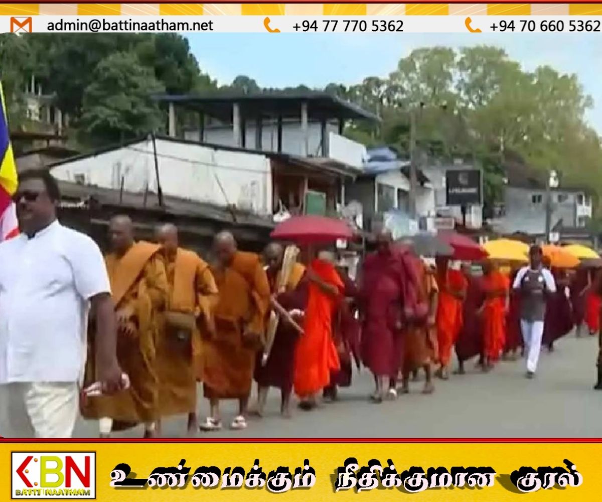 ஞானசார தேரர் உள்ளிட்ட பௌத்த தேரர்களுக்கு ஆதரவாக பாதயாத்திரை; நான்காவது நாளாக இன்று முன்னெடுப்பு!