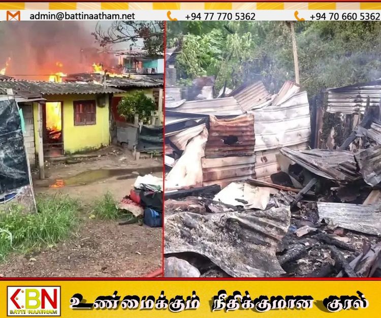 கிராண்ட்பாஸ் மஹவத்த பகுதியில் தீப்பரவல்; 15 தற்காலிக வீடுகள் முற்றாக எரிந்து நாசம்!