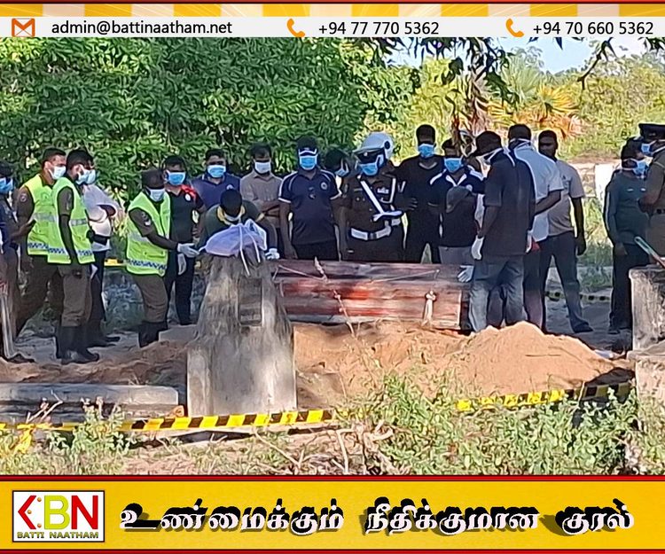 மட்டக்களப்பில் விபத்தில் காயமடைந்து உயிரிழந்தபெண்ணின் சடலம் ஒரு மாதத்துக்குப் பின்னர் தோண்டியெடுப்பு
