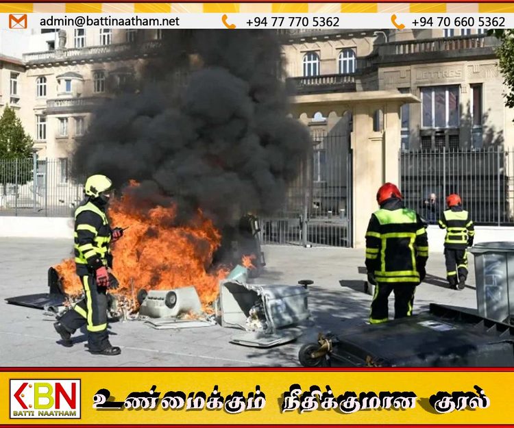 பிரான்ஸ் மாணவர் போராட்டத்தில் மோதல்; கைக்குண்டு வெடித்து மாணவர் படுகாயம்